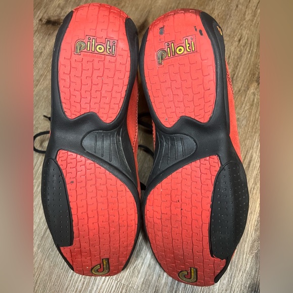 Piloti Ingels Red Suede Driving Shoe Karting Racing Shoe Men’s Size 7.5 - Picture 9 of 11